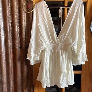 Fun and Adorable White Women's Romper, Size S